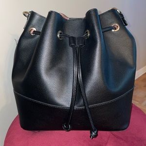 H&M Black Bucket Bag with Drawstring